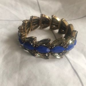 JCrew elastic faux crystal bracelet.
